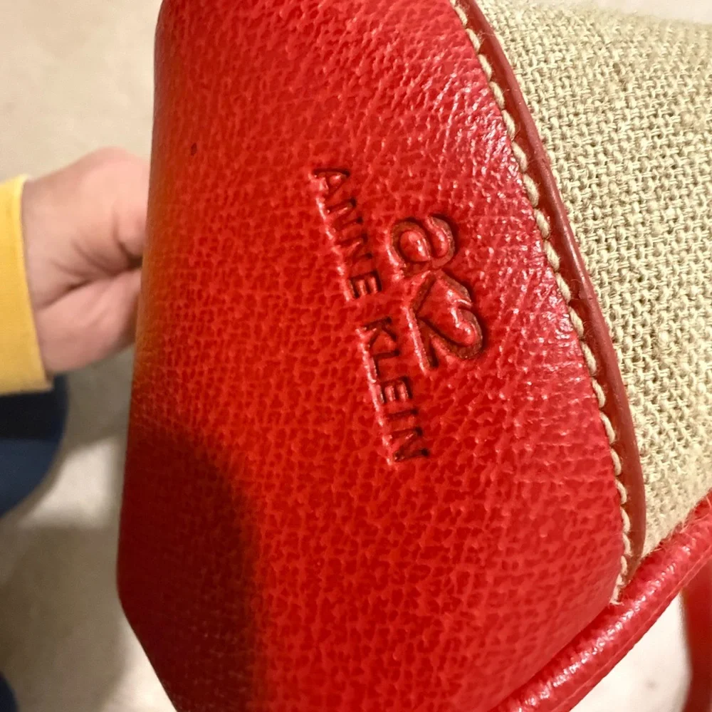 Anne Klein Red and Tan Crossbody Bag - Picture 8 of 9
